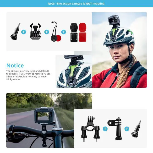 Alt view image 5 of 7 - 42 in 1 Action Camera Accessories Kit for EK7000/EK7000 Pro/Brave 4/Brave 4 pro/Brave 7 LE/Brave 7/Brave 8/V50X/V50 Pro/V50 Elite/GoPro Hero 13 12 11 10 9
