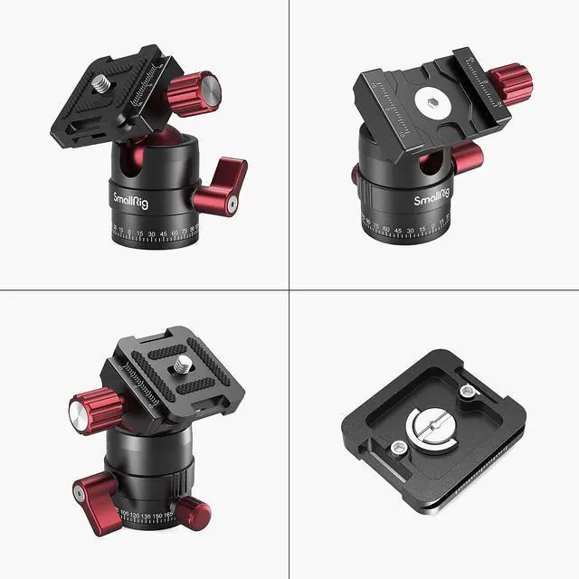Alt view image 6 of 7 - Tripod Ball Head 360 Degree Rotating Panoramic Ballhead with 1/4 inch Quick Shoe Plate, Max Load up to 5 kg/ 11lb, for Tripod Monopod Slider DSLR Camera Camcorder - 3034