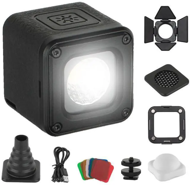 Main image of RM01 Mini LED Video Light Waterproof Portable Lighting Kit with 8 Color Filters, Barndoor, Diffuser, Dimmable Fill Light 5600K CRI95, Lume Cube Camera Light for Macro Photography, Stop Motion
