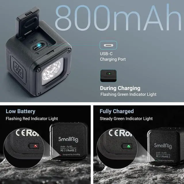 Alt view image 2 of 7 - RM01 Mini LED Video Light Waterproof Portable Lighting Kit with 8 Color Filters, Barndoor, Diffuser, Dimmable Fill Light 5600K CRI95, Lume Cube Camera Light for Macro Photography, Stop Motion