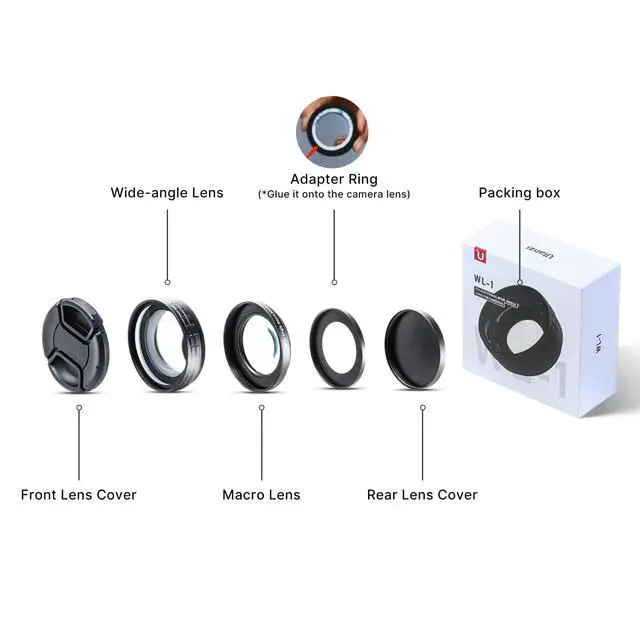 Alt view image 6 of 7 - Wide Angle Lens for Sony ZV1 ULANZI WL-1 ZV1 18mm Wide Angle/ 10X Macro 2-in-1 Additional Lens for Sony ZV1/RX100 VII Camera