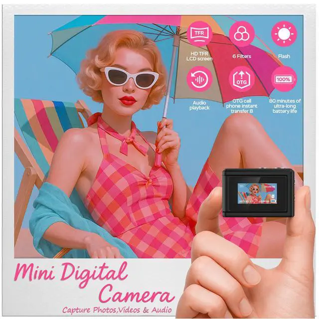 Alt view image 3 of 7 - Mini Camera 1080P HD Video Recorder Keychain Digital Camcorder with 64GB Card, 0.96" HD Display, Long Battery Life, Ultra-Portable Tiny Camera for Travel/Vlog/Night Shots, Ideal Gift, Black