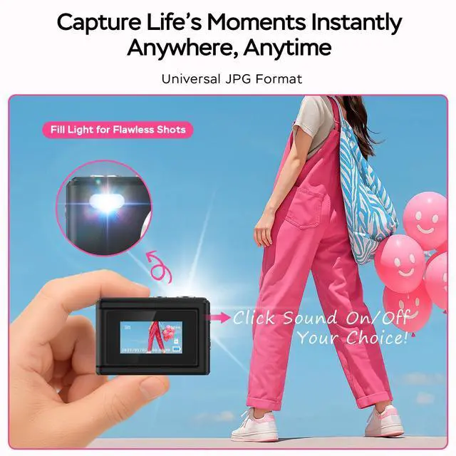 Alt view image 4 of 7 - Mini Camera 1080P HD Video Recorder Keychain Digital Camcorder with 64GB Card, 0.96" HD Display, Long Battery Life, Ultra-Portable Tiny Camera for Travel/Vlog/Night Shots, Ideal Gift, Black