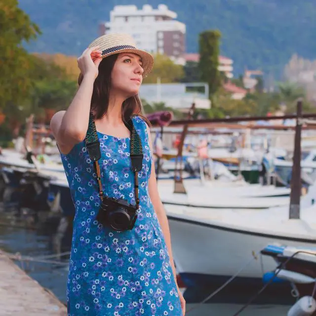 Alt view image 7 of 7 - Mystic Green Embroidered Camera Strap - Double Layer Cowhide Ends,2" Cotton Vintage Camera Straps, Adjustable Neck & Shoulder Strap for All DSLR Cameras,Great Gift for Photographers