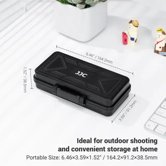 Alt view image 6 of 7 - Multi-Function Camera Battery Memory Card Storage Case for 6 SD Card,6 CFexpress Type-B/XQD Cards,5 CFexpress Type-A Cards,8 AA Batteries,3 Camera Batteries Holder Box for LP-E6 NP-FZ100 NPW235