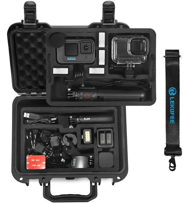 Main image of Waterproof Hard Case Compatible with Gopro Hero 13/12/11/10/9/8/Media Mod/Gopro Volta/Creator Edition/Action Camera and Accessories(Case Only)