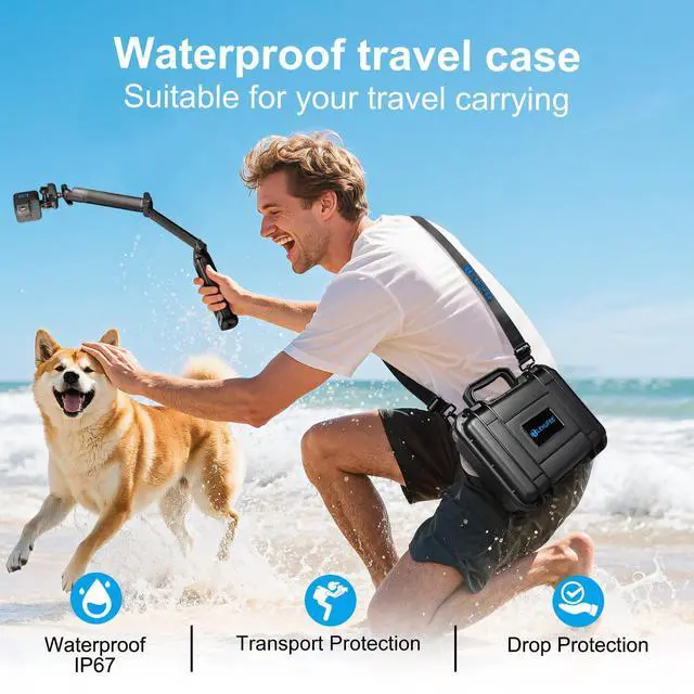 Alt view image 5 of 7 - Waterproof Hard Case Compatible with Gopro Hero 13/12/11/10/9/8/Media Mod/Gopro Volta/Creator Edition/Action Camera and Accessories(Case Only)
