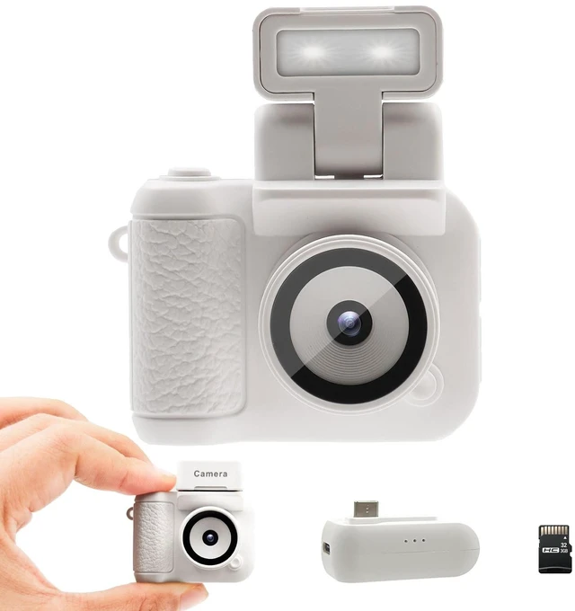 Main image of Digital Camera with 1.4 in LCD Screen 1080P 32GB Card Charging Base Monoreflexes Shaped CMOS Compact Portable Video Recorder Easy to Operate (White)