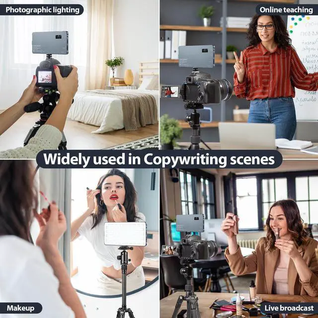 Alt view image 7 of 7 - ENEGON 4000mAh Rechargeable Mountable Bicolor LED Video Light with Mini Panel for Professional DSLR Cameras | Photo Video Lighting Long Battery Life | Fits for iPhone Sony Canon Nikon Fuji Panasonic