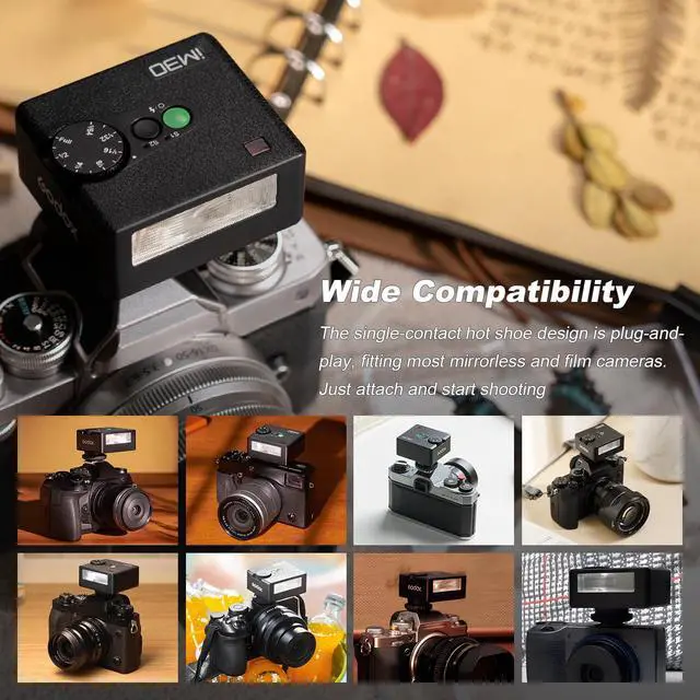 Alt view image 7 of 7 - iM30 Mini Flash with Diffuser for Canon, Nikon, Sony, Fuji, Olympus Single-Contact Hotshoe Cameras, Speedlite GN15, 7-Level Power Adjustment, 230 Flashes, S1/S2 Optical Slave Modes