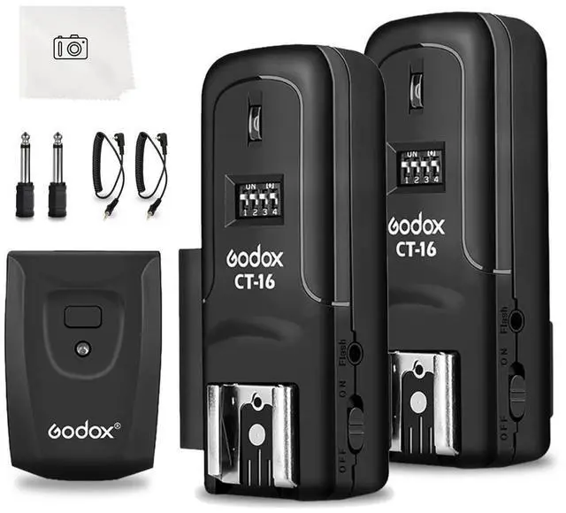 Main image of CT-16 Wireless Radio Flash Trigger Receiver Kit,Fit Compatible for Canon Nikon Pentax DSLR Camera Studio 3 in 1 Flash Transmitter and Receiver