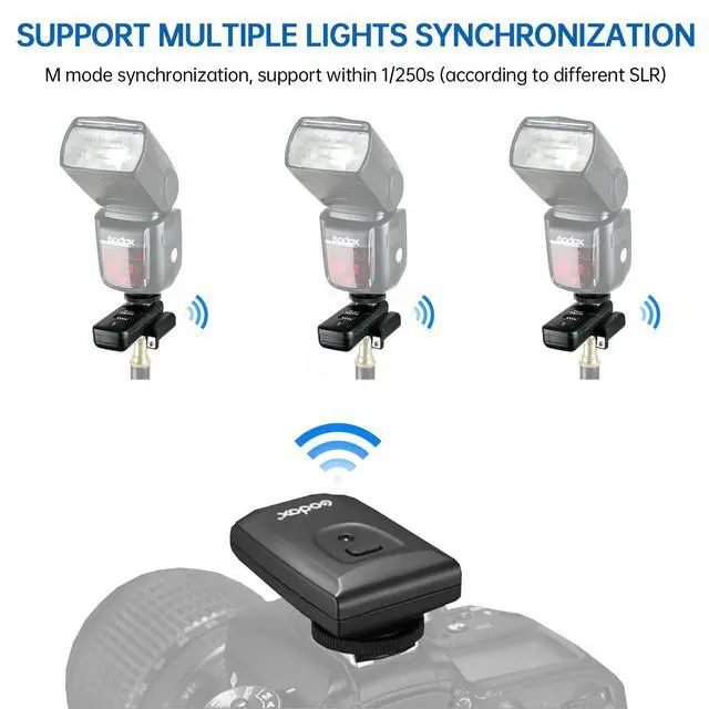 Alt view image 3 of 7 - CT-16 Wireless Radio Flash Trigger Receiver Kit,Fit Compatible for Canon Nikon Pentax DSLR Camera Studio 3 in 1 Flash Transmitter and Receiver