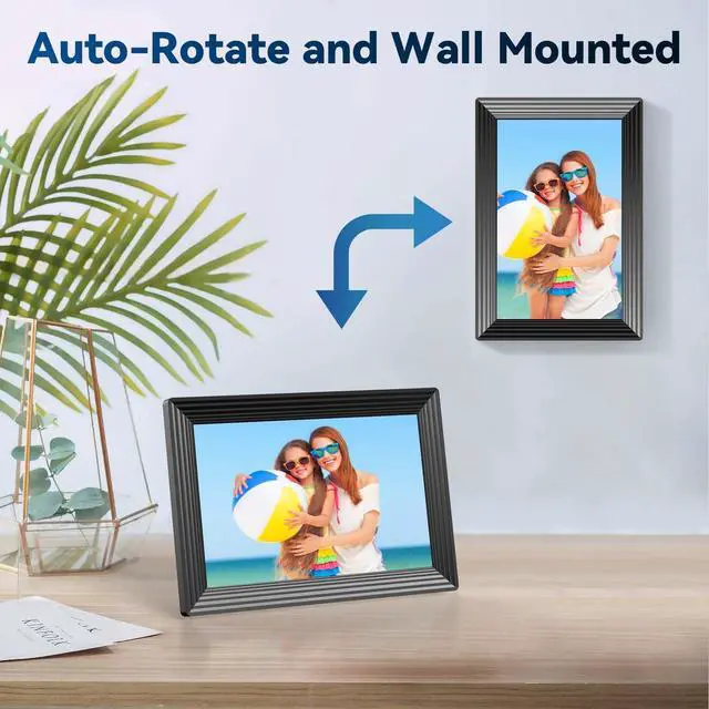 Alt view image 4 of 7 - Frameo 10.1" WiFi Digital Picture Frame, Smart Digital Photo Frame with 16GB Storage, 1280x800 IPS HD Touch Screen, Auto-Rotate, Easy Setup to Share Photos or Videos Remotely via App from Anywhere