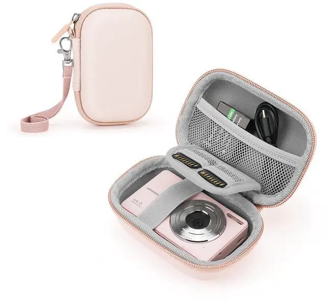 Main image of Camera Case for Digital Camera CAMKORY DC403 FHD 1080P/ KODAK PIXPRO FZ55/ FZ45/ STUOGYUM DC402-AF, SD Card Storage Travel Carry Cute Case Bag Small (Pink)