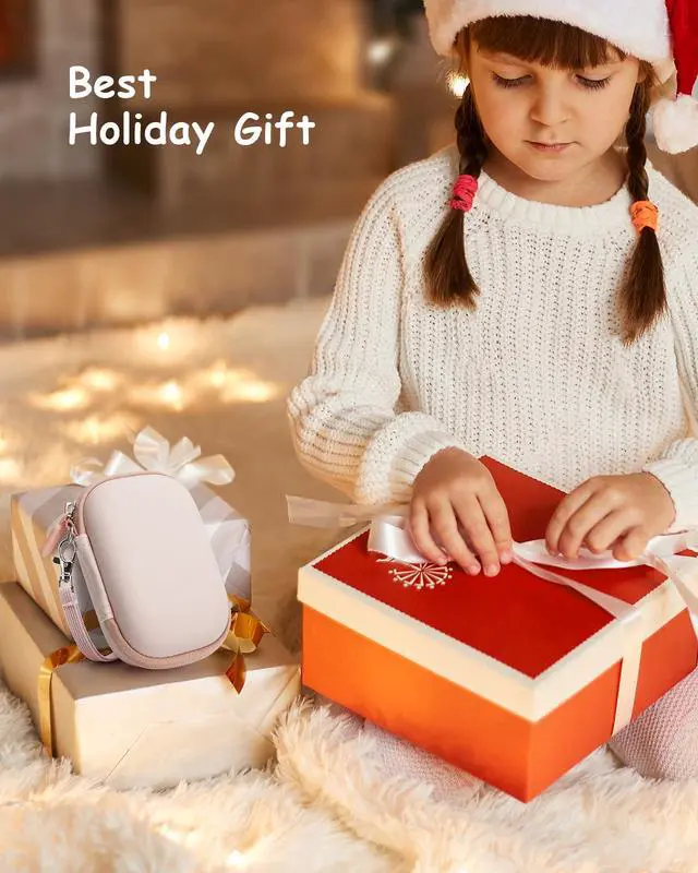 Alt view image 6 of 7 - Camera Case for Digital Camera CAMKORY DC403 FHD 1080P/ KODAK PIXPRO FZ55/ FZ45/ STUOGYUM DC402-AF, SD Card Storage Travel Carry Cute Case Bag Small (Pink)