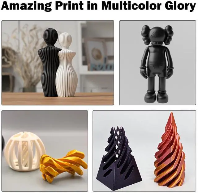 Alt view image 7 of 7 - 2 Pack A1 Mini/A1 Hotend Print Head Hot End Kit Extruder Upgrade High-Temperature 0.4MM Hardened Steel Nozzle Replacement with 4PCS Silicone Cover Sock for Bambu Lab 3D Printer Accessories