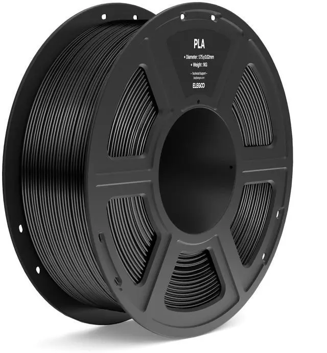Main image of PLA Filament 1.75mm Black 1KG, 3D Printer Filament Dimensional Accuracy +/- 0.02mm, 1kg Spool(2.2lbs) Fit Most FDM 3D Printers