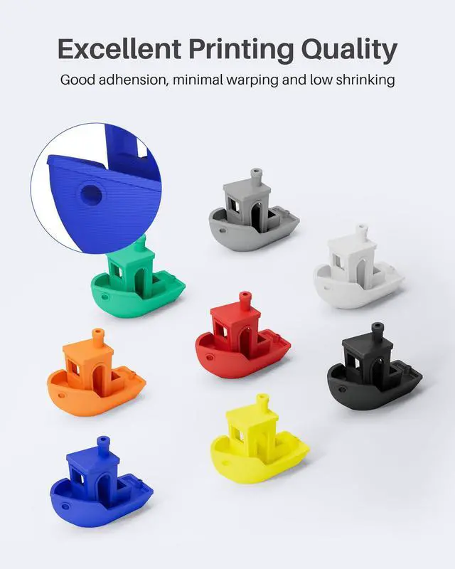 Alt view image 4 of 7 - PLA Filament 1.75mm Black 1KG, 3D Printer Filament Dimensional Accuracy +/- 0.02mm, 1kg Spool(2.2lbs) Fit Most FDM 3D Printers