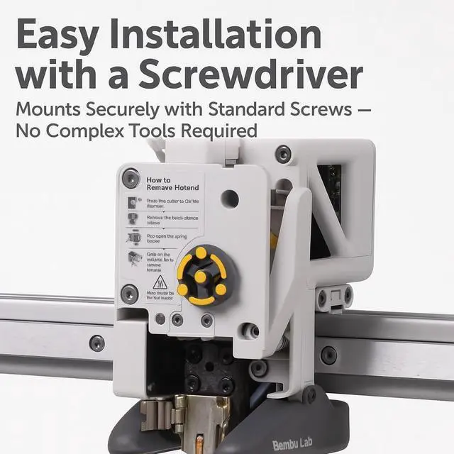 Alt view image 5 of 6 - Bamboo lab Upgraded Hotend Heating Assembly for Bambu Lab A1 & A1 Mini, Replacement Hot End Kit with Heating Block for 3D Printer