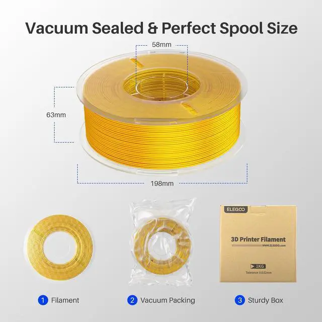 Alt view image 6 of 7 - Silk PLA Filament 1.75mm Copper 1KG, 3D Printer Filament Dimensional Accuracy +/- 0.02mm, 1kg Spool(2.2lbs) Fits for Most FDM 3D Printers
