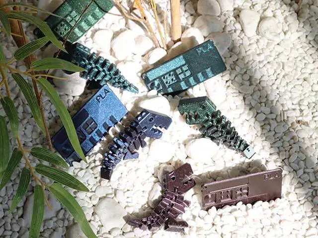 Alt view image 3 of 7 - 3D PLA Filament 1.75mm Bundle Sparkle in Sunlight Filament Glitter, Burnt Titanium 3D Printer Filament, Galaxy red/Purple Blue/Blue/Green, Galaxy Bundle, 0.8KG(200g*4 Spools)/Bundle