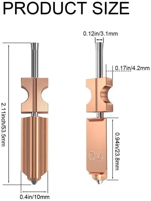 Alt view image 2 of 6 - Upgraded 0.4MM Hotend Kit Compatible with Flashforge AD5X, 3D Printer Nozzle Cleaning Kit, Flashforge Nozzle with Extra Silicone Cover, Nozzle Brush