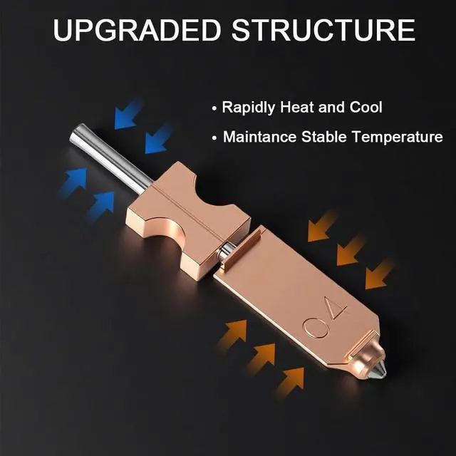 Alt view image 4 of 6 - Upgraded 0.4MM Hotend Kit Compatible with Flashforge AD5X, 3D Printer Nozzle Cleaning Kit, Flashforge Nozzle with Extra Silicone Cover, Nozzle Brush