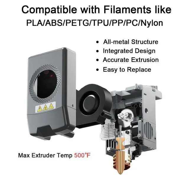 Alt view image 6 of 6 - Upgraded 0.4MM Hotend Kit Compatible with Flashforge AD5X, 3D Printer Nozzle Cleaning Kit, Flashforge Nozzle with Extra Silicone Cover, Nozzle Brush