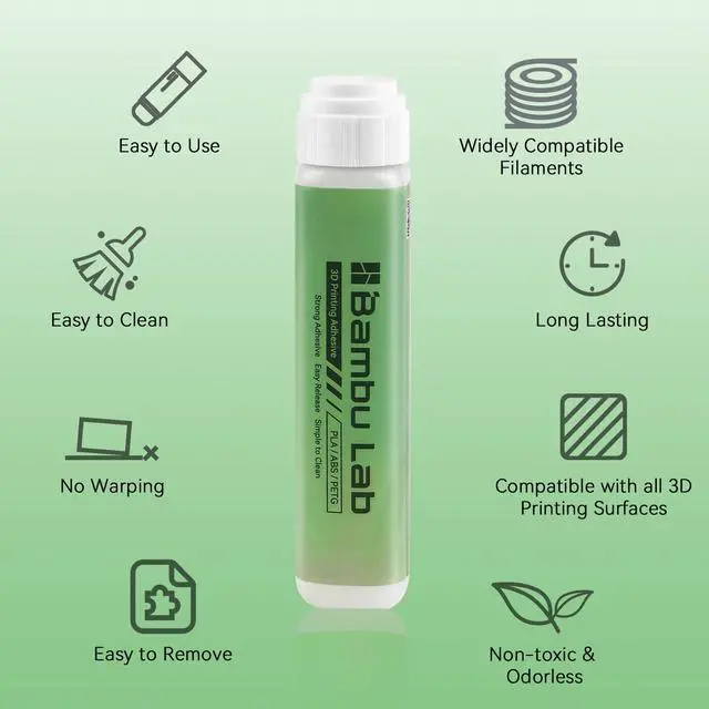 Alt view image 2 of 7 - Compatible with Bambu Lab 3D Printer Adhesive Glue,Strong Grip Reduce Warping for Bambu lab A1/A1 Mini/P1/X1 3D Printer PLA/ABS/PETG/PC/PA/TPU Filament 60ML