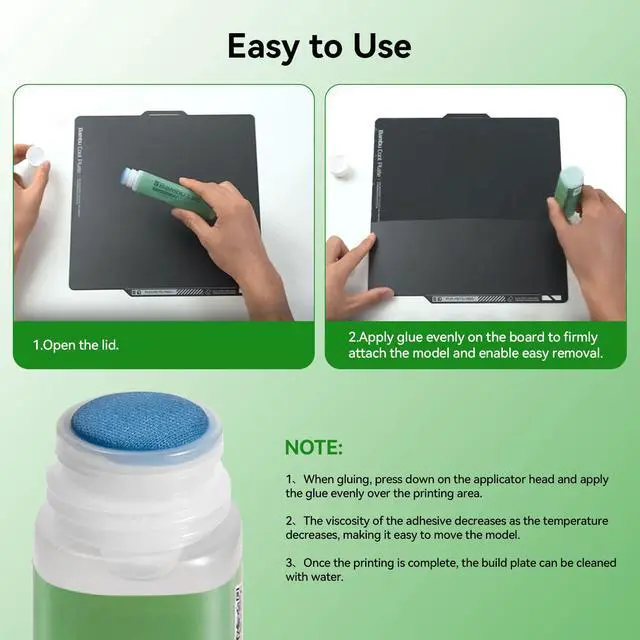 Alt view image 5 of 7 - Compatible with Bambu Lab 3D Printer Adhesive Glue,Strong Grip Reduce Warping for Bambu lab A1/A1 Mini/P1/X1 3D Printer PLA/ABS/PETG/PC/PA/TPU Filament 60ML