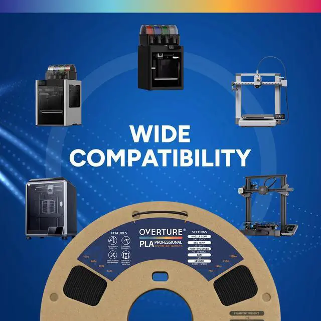 Alt view image 7 of 7 - PLA Plus (PLA+) Filament 1.75mm, Stronger & More Durable, Professional Toughness 3D Printer Filament 1kg (2.2lbs), High Precision +/- 0.02mm, Tangle-Free (Black)