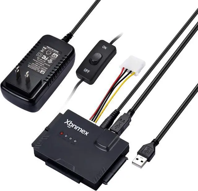 Main image of IDE SATA to USB 3.0 Cable USB to SATA or IDE Adapter Hard Drive Reader for 2.5"/3.5" Hard Drive Disk HDD with 12V 2A External AC Power Adapter