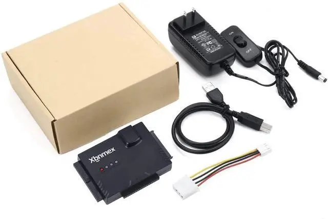 Alt view image 6 of 6 - IDE SATA to USB 3.0 Cable USB to SATA or IDE Adapter Hard Drive Reader for 2.5"/3.5" Hard Drive Disk HDD with 12V 2A External AC Power Adapter