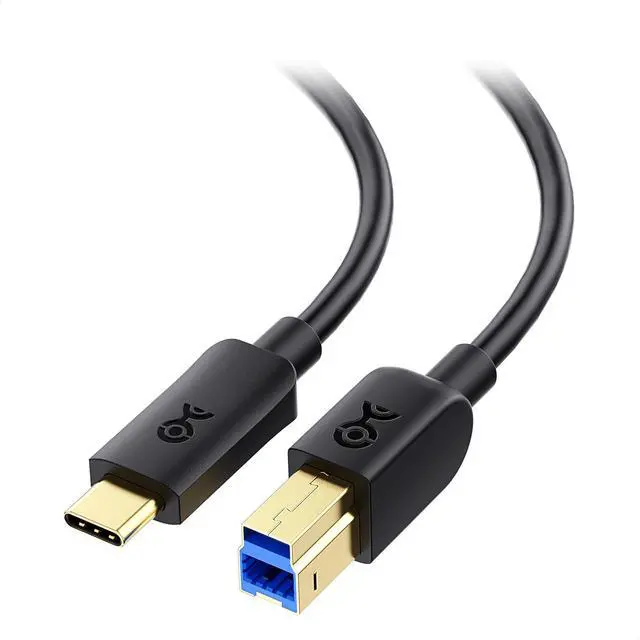 Main image of USB C to USB B 3.0 Cable - 3.3ft, USBB to USBC Cable with Type-B 3.0 Connector, Black