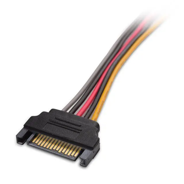Alt view image 3 of 5 - 3-Pack 15 Pin SATA Power Extension Cable - 12 Inches, SATA Power Cable for Hard Drive and SSD