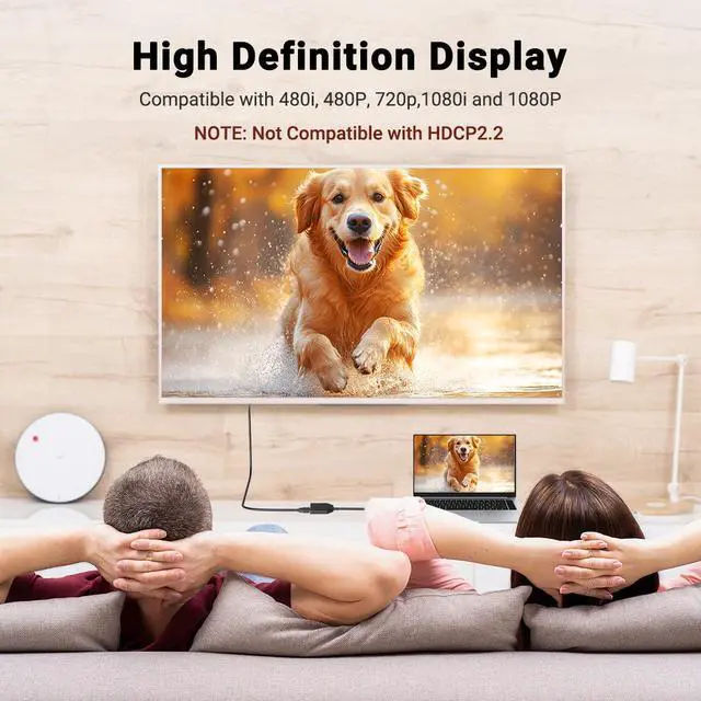 Alt view image 5 of 7 - HDMI Cable Splitter 1 in 2 Out HDMI Adapter Cable HDMI Male to Dual Female 1 to 2 Way, Support Two The Same Size TVs at The Same Time, Signal One in Two Out 1080P Mirror Only