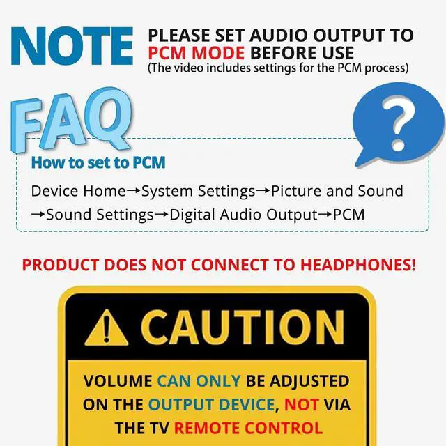 Alt view image 4 of 7 - 192kHz DAC Digital to Analog Audio Converter 7ft/2.1m Digital Audio Optical to RCA Male Cable for HDTV, DVD, Blu-Ray Players and Game Consoles