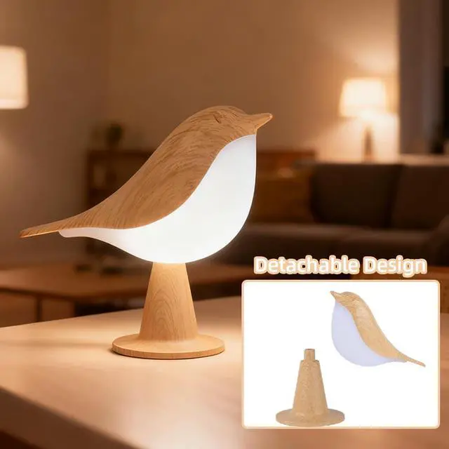Alt view image 4 of 6 - Bird Cordless Table Lamp, Small Cordless Bedside Lamp with 3 Color Temperature, Touch Sensor & Rechargeable Battery - Night Light for Kids, Bedroom, Bedside, Office, and Outdoor Use