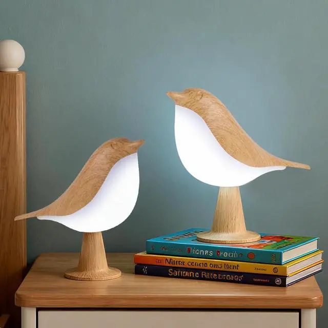 Alt view image 6 of 6 - Bird Cordless Table Lamp, Small Cordless Bedside Lamp with 3 Color Temperature, Touch Sensor & Rechargeable Battery - Night Light for Kids, Bedroom, Bedside, Office, and Outdoor Use