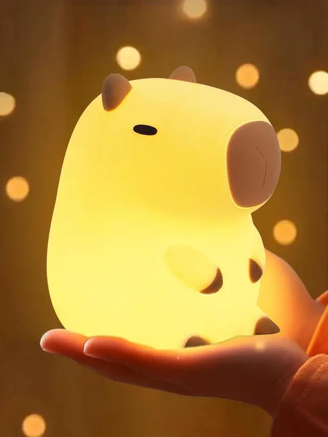 Main image of Capybara Night Light - Adorable Silicone Lamp for Kids, Babies, Adults | Cute Capybara Gift, Nursery Bedroom Decor
