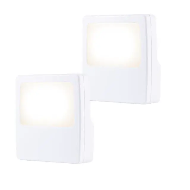 Alt view image 6 of 7 - White Always-On LED Night Light, Plug into Wall, Compact, Soft Glow, UL-Listed, Ideal for Bedroom, Nursery, Bathroom, Hallway, 11311, 2 Pack
