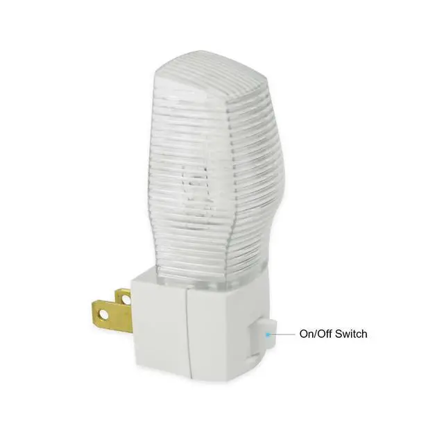 Alt view image 2 of 5 - 6 Pack, Plug in Night Light with Manual On/Off Switch, 7W Incandescent Bulb Included, ETL Listed.