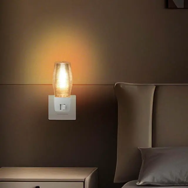 Alt view image 5 of 5 - 6 Pack, Plug in Night Light with Manual On/Off Switch, 7W Incandescent Bulb Included, ETL Listed.