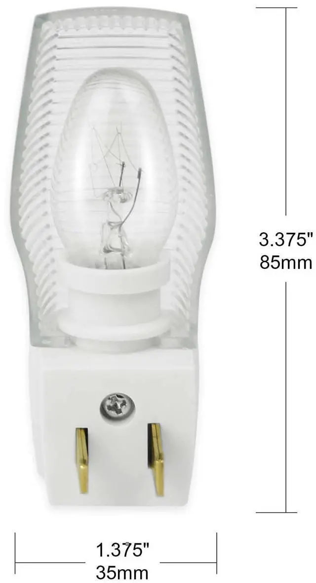 Alt view image 4 of 5 - 6 Pack, Plug in Night Light with Manual On/Off Switch, 7W Incandescent Bulb Included, ETL Listed.