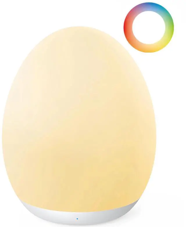 Main image of Night Light for Kids, Baby Night Light with 7 Colors Changing Mode & Stepless Dimming, Nursery Night Light BPA Free,Rechargeable Egg Night Light for Breastfeeding 1h Timer & Touch Control