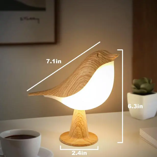 Alt view image 3 of 7 - Bedside Lamps Bird Lamp Bird Decorations for The Home Small Lamps for Small Spaces Night Light for Kids ABS Plastic Cute Lamp for Bedroom, Living Room, Kitchen, Outdoor, Office Decor