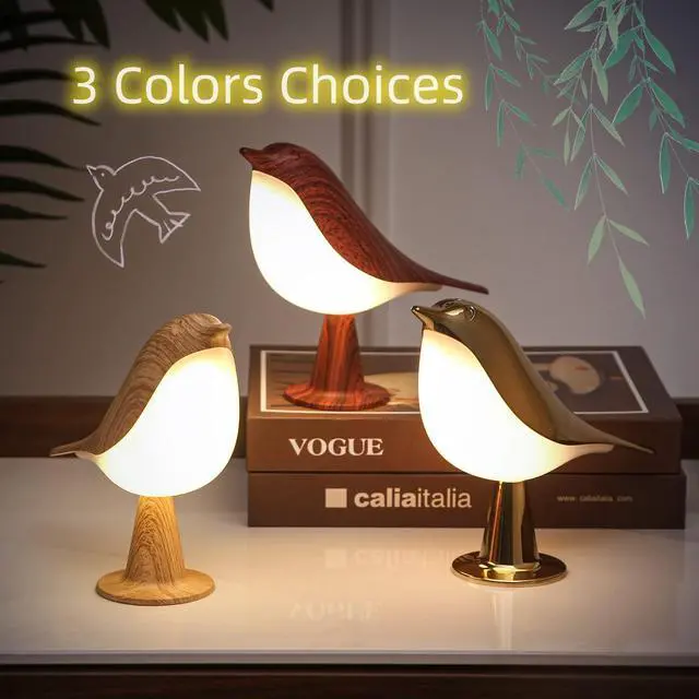 Alt view image 4 of 7 - Bedside Lamps Bird Lamp Bird Decorations for The Home Small Lamps for Small Spaces Night Light for Kids ABS Plastic Cute Lamp for Bedroom, Living Room, Kitchen, Outdoor, Office Decor