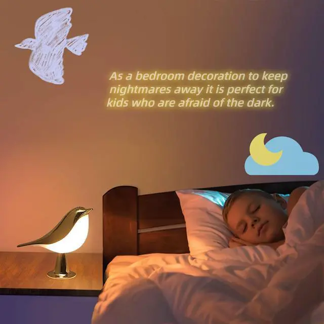 Alt view image 7 of 7 - Bedside Lamps Bird Lamp Bird Decorations for The Home Small Lamps for Small Spaces Night Light for Kids ABS Plastic Cute Lamp for Bedroom, Living Room, Kitchen, Outdoor, Office Decor