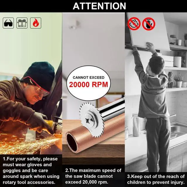 Alt view image 6 of 6 - 1/4-Inch Hex Shank Rotary Drill Saw(with 5PCS Blades),HSS Saw Disc Wheel Cutting Blades for Drills Rotary Tools