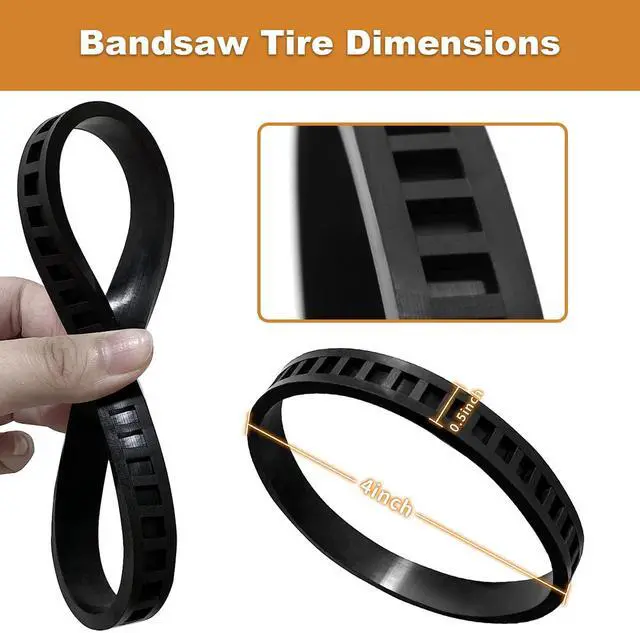 Alt view image 2 of 6 - 2 Pack 45-69-0030 Blade Pulley Tires Compact Band Saw Replacement for Bandsaw 2629-20 6242-6 2429-20